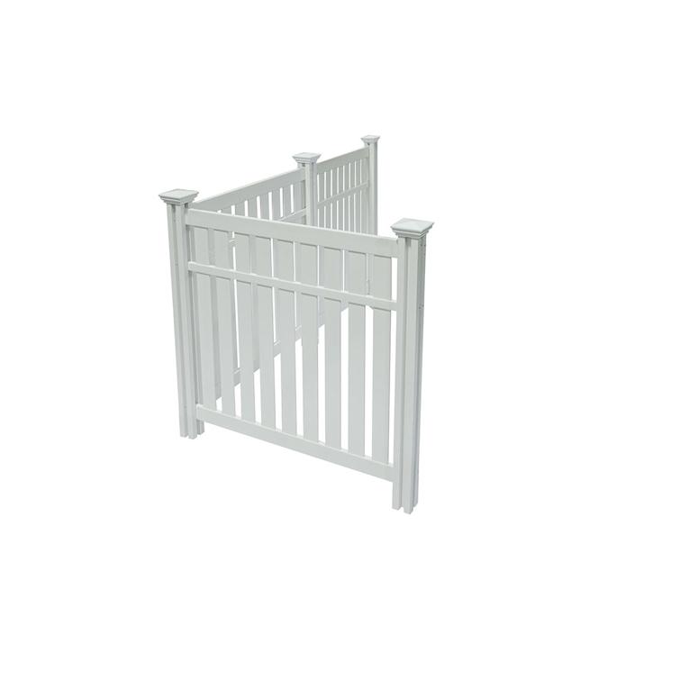 Hartford White Vinyl Privacy Screen Kit (48.5in H x 43.5in W x